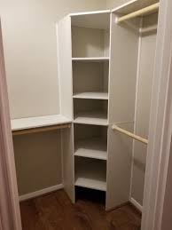 Closetmaid Style 25 In D X 25 In W X 82 In H White Melamine 6 Shelves Corner Closet System 1711 The Closet Renovation Corner Closet Bedroom Closet Design