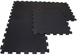 4 Piece Puzzle Mat 19 5 Square 3 8 Thick Black Puzzle Mat Interlocking Rubber Floor Rubber Flooring