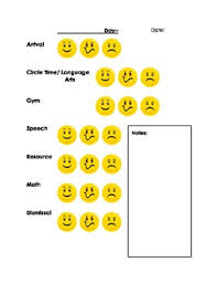 daily behavior chart for home communication flexible