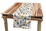 Küche günstig online bei ebay kaufen. Abakuhaus Retro Tischlaufer 80er Jahre 90er Jahre Stil Geometrisch Esszimmer Kuche Rechteckiger Dekorativer Tischlaufer 40 X 300 Cm Mehrfarbig Tischdeko