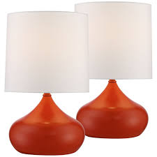 Bed blankets & bed throws. 360 Lighting Mid Century Modern Accent Table Lamps 14 3 4 High Set Of 2 Orange Steel Droplet White Drum Shade For Bedroom Bedside Walmart Com Walmart Com