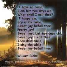 Our Joy Has A Name Welcome Sweet Baby William Blake Poems William Blake Poems
