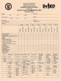 Find out what to do if your card is lost or stolen and what to do with any old id cards you may have used for va health care in the past. School Health Examination Card For Elementary Pdf Human Tooth Dentistry