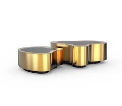 There will be an extended lead time for the 72″ round top. Wave Hammered Brass Center Table Boca Do Lobo Exclusive Design