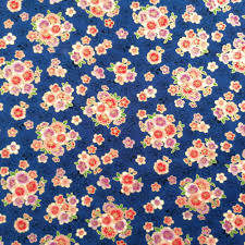 Japanese floral print in navy is a slim fit l/s button up shirt. Japanese Fabric Traditional Pattern 383b Cotton 110x50 Flowers Blue Background Visual Arts Craft Supplies Tools Kromasol Com