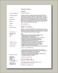 Example of a completed cv to apply for a clining post / how to write a cv: Free Cleaner Cv Templates