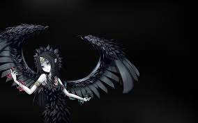 A collection of the top 49 dark anime wallpapers and backgrounds available for download for free. Hd Wallpaper Anime Girls Fantasy Art Black Background Studio Shot Bird Wallpaper Flare