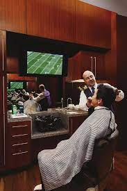 Our Treatments Las Vegas Hotels Aria Rooms At Citycenter Barber Shop Interior Barbershop Design Barber Shop Decor