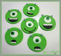 Mike Wazowski Cupcake Topper Gq Cakes Cartoon Cake Monsters Inc Cupcakes Monster Cupcakes