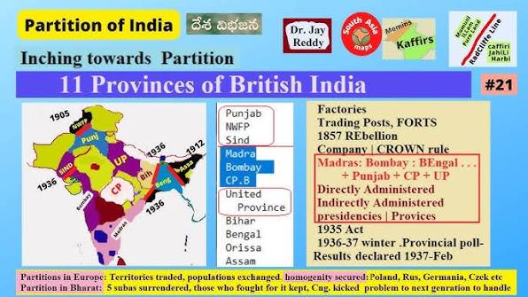 Partition of India : #21: British India & 11 major Provinces || INDIA Partition || Islam :Jay Reddy