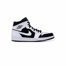 Nike air jordan 1 mid (white / gym red / black)✓versandkostenfreie lieferung ab 70€ Air Jordan 1 Mid Weiss Schwarz Sneakerstrendz