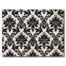 Black And White Wallpaper Border Designs Vintage Black And White Damask Wallpaper Postcard Zazzle Com In 2020 Pattern Wallpaper Black Floral Wallpaper White Flower Wallpaper