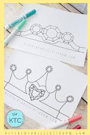 Paper crown template tiara princess hat printable drawing. Diy Printable Crown Templates 8 Free Versions The Kitchen Table Classroom