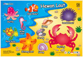 Gambar ikan nemo untuk kolase. Puzzle Stiker Hewan Laut Mainan Kayu Com
