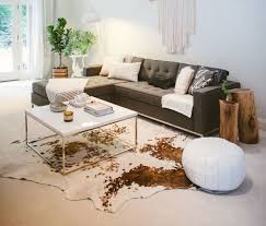Image result for cowhide coffee table. Cowhide Rug Under Coffee Table Novocom Top
