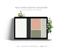 June 2020 Desktop Wallpaper Organizer With Minimalist Calendar Minimalist Desktop Wallpaper Desktop Wallpaper Organizer Desktop Wallpaper Calendar