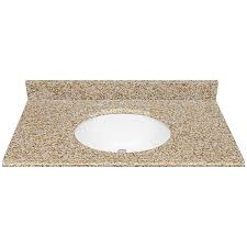 desert gold granite undermount bathroom