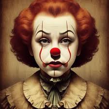 Crimson Clown Dress for Halloween