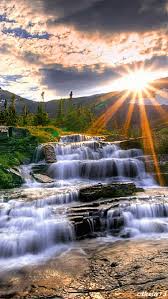 Sunset Falls Beautiful Places To Visit Beautiful Waterfalls Beautiful Landscapes
