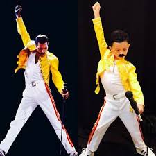 Kids Freddie Mercury Queen Concert Yellow Faux Leather Costume Freddy Mercury Costume Family Halloween Costumes Halloween Costumes For Kids