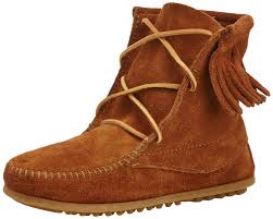 Minnetonka Child Ankle Hi Tramper Boots Brown Womens Shoes