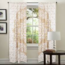 White gold louts curtain hippie cotton tapestry door curtain window curtain. Mandala White Gold Cotton Wall Hanging Door Window Curtain Drape Panel 2 Pc New Ebay