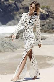 Robe longue kya en crochet, ba&sh sur monshowroom.com, 380 €. Robe Blanche Crochet Db242b
