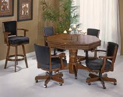 Card tables make it easy to quickly set up games at home or away without disturbing or using other household furnishings. Flip Top Card Table With Chairs Traditional Poker Table For The Game Room In Cherry Finish