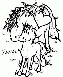 Mother Horse Love Her Baby Horse In Horses Coloring Page Horse Coloring Pages Horse Coloring Books Animal Coloring Pages Cut out one of each type of shape (head, neck, body, and front and back legs), remembering where the letters were.