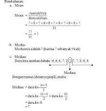 Median ialah data tengah setelah diurutkan. Info Belajar Mean Modus Dan Median Data Tunggal