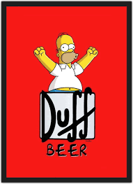Marge é a esposa e mãe de família dedicada. Quadro Decorativo The Simpsons Cerveja Duff Beer No Elo7 Lm Quadros 13d69f7