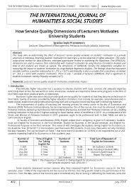 To update your programme course file in accordance with mqa requirements. Pdf The International Journal Of Humanities Social Studies How Service Quality Dimensions Of Lecturers Motivates University Students