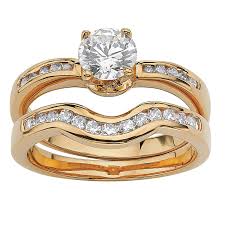 Palm Beach Jewelry 18k Yellow Gold Plated Round Cubic Zirconia Bridal Ring Set Click Image For More Details In 2020 Bridal Ring Set Bridal Rings Bridal Ring Sets