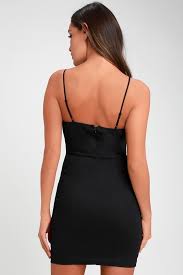 Love Above All Black Lace Up Bodycon Dress Little Black Cocktail Dress Black Short Dress Perfect Little Black Dress
