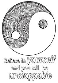 The yang, the light swirl, represents brightness. Yin And Yang Coloring Pages For Adults