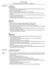 Emt Resume Samples Velvet Jobs