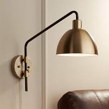4.0 out of 5 stars. Colwood Antique Brass And Bronze Plug In Swing Arm Wall Lamp 76d38 Lamps Plus Swing Arm Wall Lamps Wall Mounted Lamps Wall Sconces Bedroom