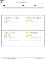 Worksheets for long division with remainders are on their separate page. 35 Synthetic Division Worksheet With Answers Pdf Worksheet Resource Plans