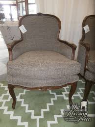 Vintage Carved Arm Chair With New Tweed Upholstering In Browns And Blacks Measures 27 27 37 Two In Store At Time Wood Chair Carved Arm Chair Chair