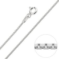Jewlpire diamond cut 925 sterling silver chain rope chain italian silver necklace chain for women men super shiny durable 1.35mm size 16,18, 20, 22, 24 inches 4.4 out of 5 stars 7,065 2 offers from $16.30 Sterling Silver Box Chain Necklace Width 1mm Lengths 14 To 30 Inch