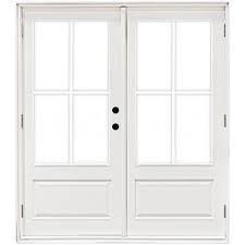 Mp Doors 60 In X 80 In Fiberglass Smooth White Left Hand Outswing Hinged 3 4 Lite Patio Door With 4 Lite Gbg Ht5068l3qw3 The Home Depot Patio Doors French Doors Patio Hinged Patio Doors
