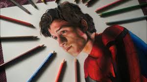 Standard printable step by step. Drawing Tom Holland Spiderman Homecoming Youtube