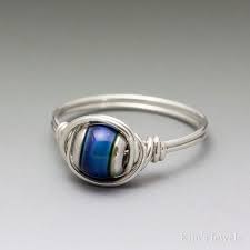 color changing mirage mood sterling silver wire wrapped bead