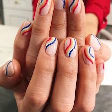 All nails pink and one colorful accent nail. 16 Happy Nail Art Designs That Ll Boost Your Mood
