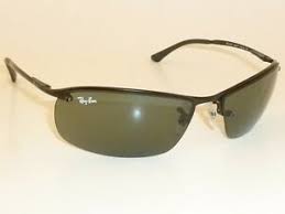 New ray ban top bar rb3183 004/71 gunmetal/ green 63mm sunglasses. New Ray Ban Sunglasses Top Bar Black Frame Rb 3183 006 71 Green Lenses Ebay