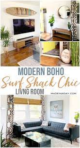 Variations of cream and white provide a sophisticated foundation for living room color schemes. Modern Surf Shack Chic Living Room Chic Living Room Home Decor Decor