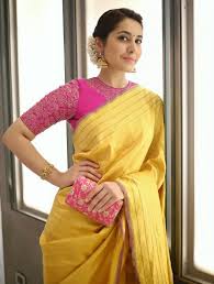 Black And Gold Combination Blouse Designs 13 Best Contrast Blouse Ideas To Try With Yellow Saree Keep Me Stylish Pink Blouse Designs Blouse Designs Saree Trends