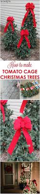 30 Amazing Diy Outdoor Christmas Decoration Ideas For Creative Juice Tomato Cage Christmas Tree Diy Christmas Garland Christmas Tree Garland