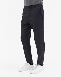 Terry Gabardine Cropped Trouser Anthracite Trousers Man