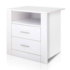 Luckily, our bed is very low to the ground so it looks proportional. Buy Artiss Bedside Tables Drawers Storage Cabinet Drawers Side Table White By Artiss